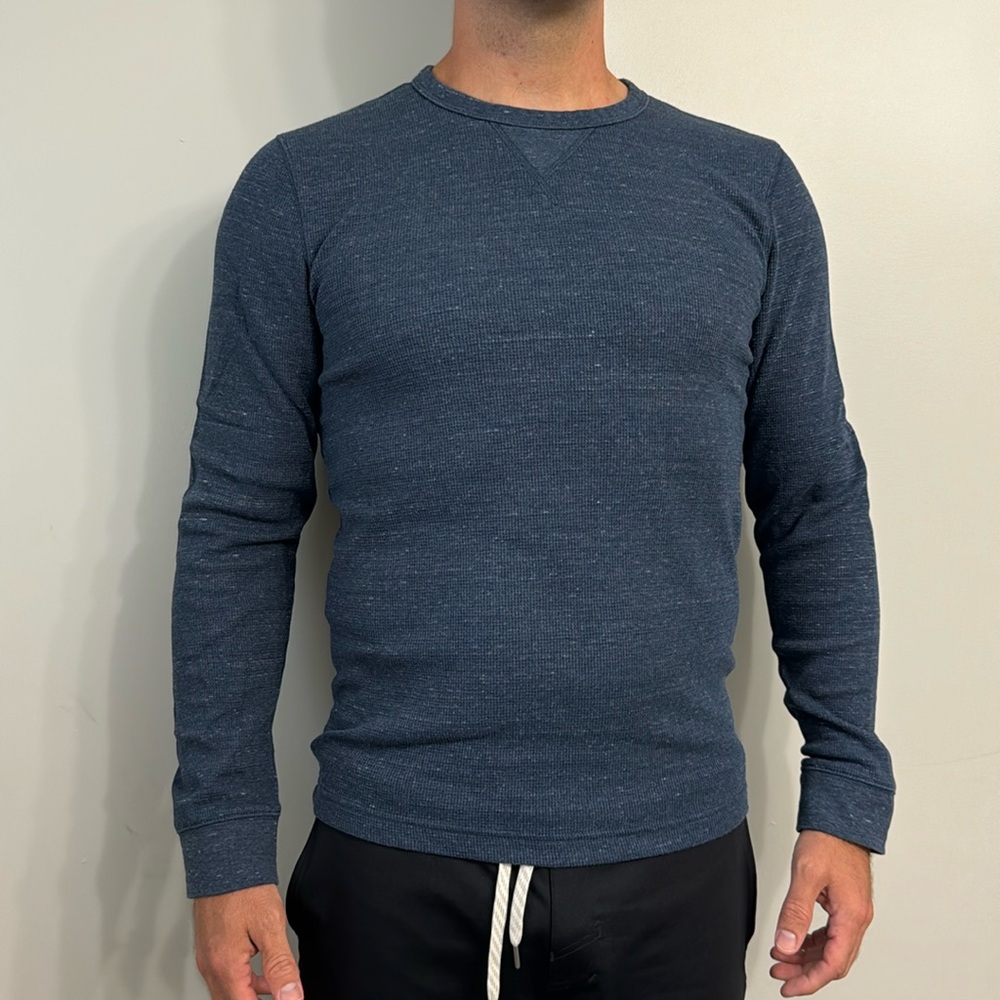 Waffle knit long sleeve shirt